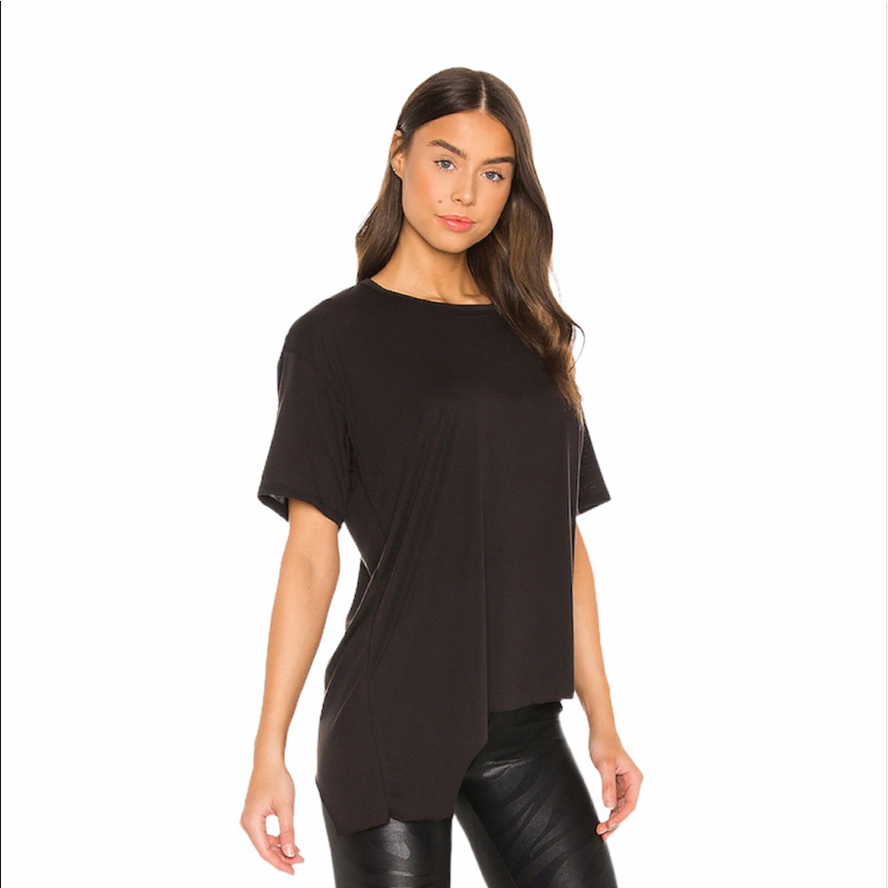 Moral S Black Rastro Cupro T-Shirt Top